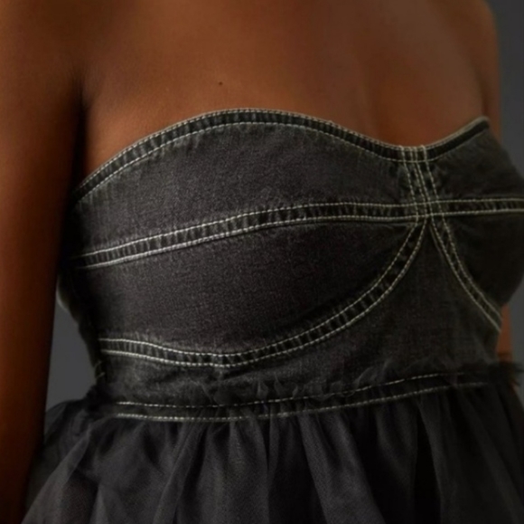 Anthropologie Pilcro babydoll tulle top - Picture 3 of 9